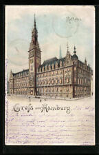 Lithographie hamburg rathaus gebraucht kaufen  Berlin