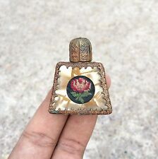 Frasco de perfume de vidro decorado antigo com revestimentos de várias camadas raro G1113 comprar usado  Enviando para Brazil