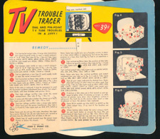 Usado, Vintage John C. Sperry 1959 TV Trouble Tracer TV Tube Chart 8x9 comprar usado  Enviando para Brazil