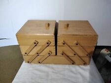 vintage wooden cantilever sewing box for sale  Shipping to South Africa