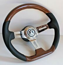 Steering Wheel VW Wood Flat Bottom Sport Golf Jetta Passat Mk1 Mk2 Caddy 77-88" d'occasion  Expédié en Belgium