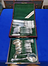 1847 Rogers Bros.  Vintage Grape  Silver Plated Flatware set w/case, used for sale  Shipping to South Africa