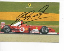 Cartão de autógrafo oficial assinado por Michael Schumacher Ferrari 2003. Certificado de autenticidade. comprar usado  Enviando para Brazil