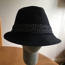 ladies black trilby hat for sale  TONBRIDGE