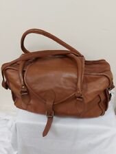 vintage leather weekend bag for sale  MINEHEAD