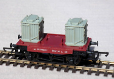 HORNBY R340 BRITISH RAILWAYS CONFLAT WAGON WITH 2 CONTAINERS OO GAUGE MODEL for sale  BLACKBURN