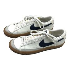 Tênis Nike Masculino Blazer Baixo 77 Vintage Branco Azul Tamanho 8.5 com Cadarço comprar usado  Enviando para Brazil