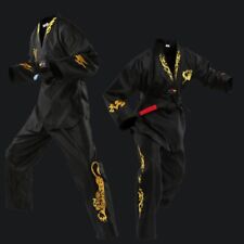 Ternos de algodão preto uniforme de taekwondo Dobok adulto infantil feminino taekwondo Dobok comprar usado  Enviando para Brazil