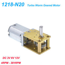 Motor Micro DC Turbo Worm Geared 3V 6V 12V 4-381RPM Alto Torque 1218-N20 para Faça Você Mesmo, usado comprar usado  Enviando para Brazil