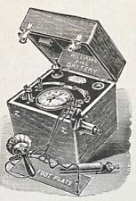 Anúncio impresso 1903~Williams Dbl bateria de mostrador de célula seca~terapia de choque elétrico charlatanismo comprar usado  Enviando para Brazil