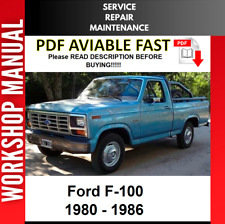 Ford F-100 1980 1981 1982 1983 1985 1986 servicio manual taller de reparación segunda mano  Embacar hacia Mexico