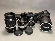 Używany, Nikon Nikkormat EL zestaw z 4 obiektywami na sprzedaż  PL