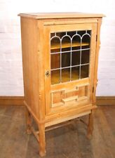 Vintage glazed oak glazed side cupboard / display cabinet for sale  Shipping to South Africa