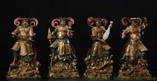 Estatua de 10" China bronce dorado pintada Mito Dios 4 Grandes Reyes Celestiales Inmortales segunda mano  Embacar hacia Argentina