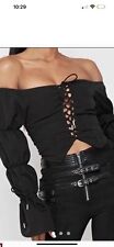 Maniere de Voir corset lace up top 12  Black, used for sale  Shipping to South Africa