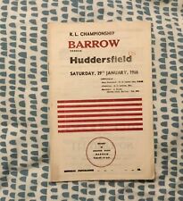 rugby league programmes barrow for sale  INVERURIE