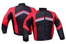 NEW Mens Motorcycle Waterproof Cordura Textile Jacket Motorbike CE Armours Red for sale  Shipping to South Africa