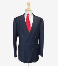 Used, RARE Custom Scabal Pure Mohair Double Breasted 44XL Navy Blue Jacket Sport Coat for sale  Shipping to South Africa