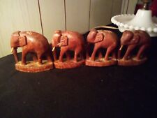Used, Vintage Hand Carved Miniature Wooden Elephant Figurines for sale  Shipping to South Africa