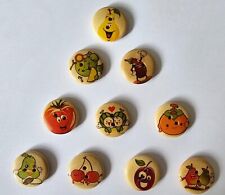 Buttons cartoon fruit for sale  Shipping to Ireland