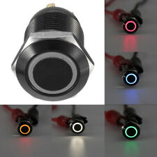 1x 4 pines 12V 12mm LED metal botón pulsador interruptor momentáneo accesorio para automóvil, usado segunda mano  Embacar hacia Mexico