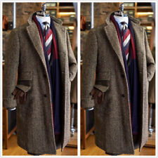 Casaco masculino vintage Herringbone blazer longo formal negócios noivo sob medida inverno comprar usado  Enviando para Brazil