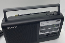 Sony ICF-38 AM FM portátil rádio 2 bandas cabo de alimentação AC/DC ou 4 AA testado, usado comprar usado  Enviando para Brazil