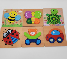 Set of 6 Wooden Toddler Puzzles for sale  Shipping to South Africa