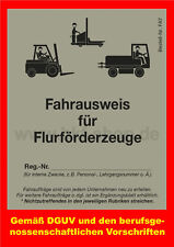 Fahrausweis flurförderzeuge g gebraucht kaufen  Gelsenkirchen