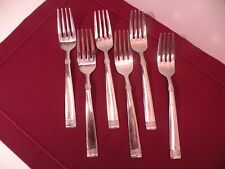 Used, Set Of 6 International PALISADES Stainless Bands Glossy Salad Forks 7" for sale  Shipping to South Africa