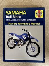 HAYNES Repair Manual - Yamaha PW, RT, TT-R & XT225/350 Trailbikes 1981-2003 for sale  Shipping to South Africa