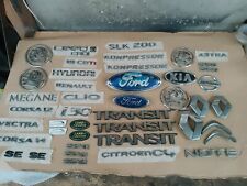 Job Lot Of Used Car Badges Logos Ford VW Mercedes Peugeot Citroen Etc Etc for sale  Shipping to South Africa