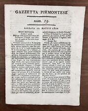 Gazzetta piemontese 1800 d'occasion  Tuchan