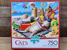 Used, Buffalo CATS Jigsaw Puzzle - BEACHCOMBERS - 750 Piece Random Cut - SHIPS FREE for sale  Shipping to South Africa