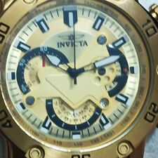 Invicta Pro Diver relógio masculino cronógrafo mostrador dourado pulseira folheada a 18kt 22781 comprar usado  Enviando para Brazil