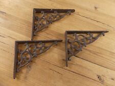 3 suportes de parede estilo antigo suporte de ferro fundido galpão de jardim de videira comprar usado  Enviando para Brazil