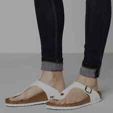 Sandálias tanga Birkenstock Gizeh couro branco tamanho 41, usado comprar usado  Enviando para Brazil