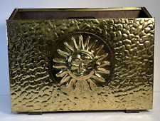 Antigo organizador de mesa/revista bronze martelado celestial Sunburst Sun suporte de livro comprar usado  Enviando para Brazil