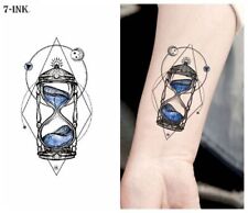 Pegatina de tatuaje impermeable reloj de arena - arte corporal estrella de luna tatuajes temporales 1 pieza segunda mano  Embacar hacia Argentina