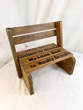 Cadeira de madeira infantil vintage combo banquinho dobrável conversível tendências de madeira comprar usado  Enviando para Brazil