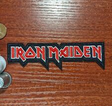 Naszywka Iron Maiden brytyjska heavy metal muzyka rockowa haftowana żelazko 1,25x4,5 na sprzedaż  Wysyłka do Poland