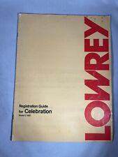 Lowrey Registration Guide for Celebration Model C-500, used for sale  Shipping to South Africa