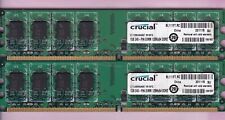 Kit de memória de desktop 2GB 2x1GB PC2-5300 DDR2-667 CRUCIAL CT12864AA667.M16FG MICRON comprar usado  Enviando para Brazil