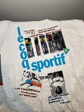 Camiseta branca grande Le Coq Sportif ciclismo AOP feita nos EUA estoque morto (22/29) comprar usado  Enviando para Brazil