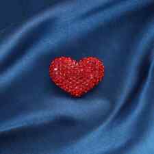 Broche clásico regalo de San Valentín rojo amor estrás joyería accesorios segunda mano  Embacar hacia Argentina