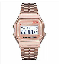 Rose Gold Watch Men's-Women Stainless Steel Digital Classic Sport Wrist Watch for sale  Shipping to South Africa