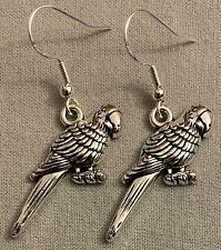 Parrot earrings pewter for sale  Goleta