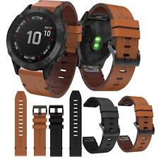 Quick Genuine Leather Band Strap For Garmin Fenix 7 7X 6 6X 7S 6S Pro 5 5X Plus for sale  Shipping to South Africa