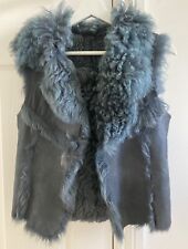 Blue shearling gilet for sale  UK