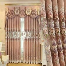 European Embroidery Curtain Fabric Pelmets Lace Tulle Voile Window Panel Drape for sale  Shipping to South Africa